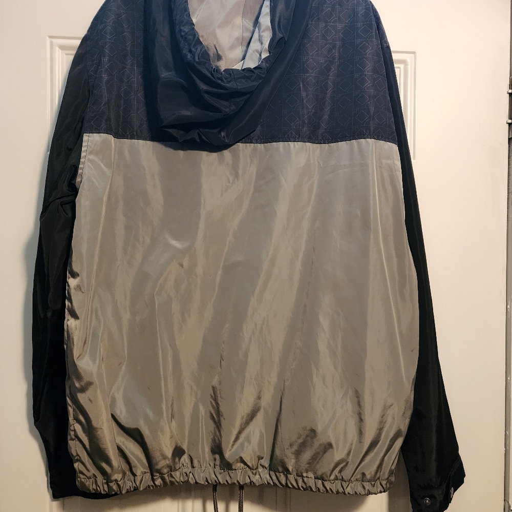 Nwot Basebalism Winfield Black and Gray Windbreaker Hooded Jacket - Picture 6 of 6
